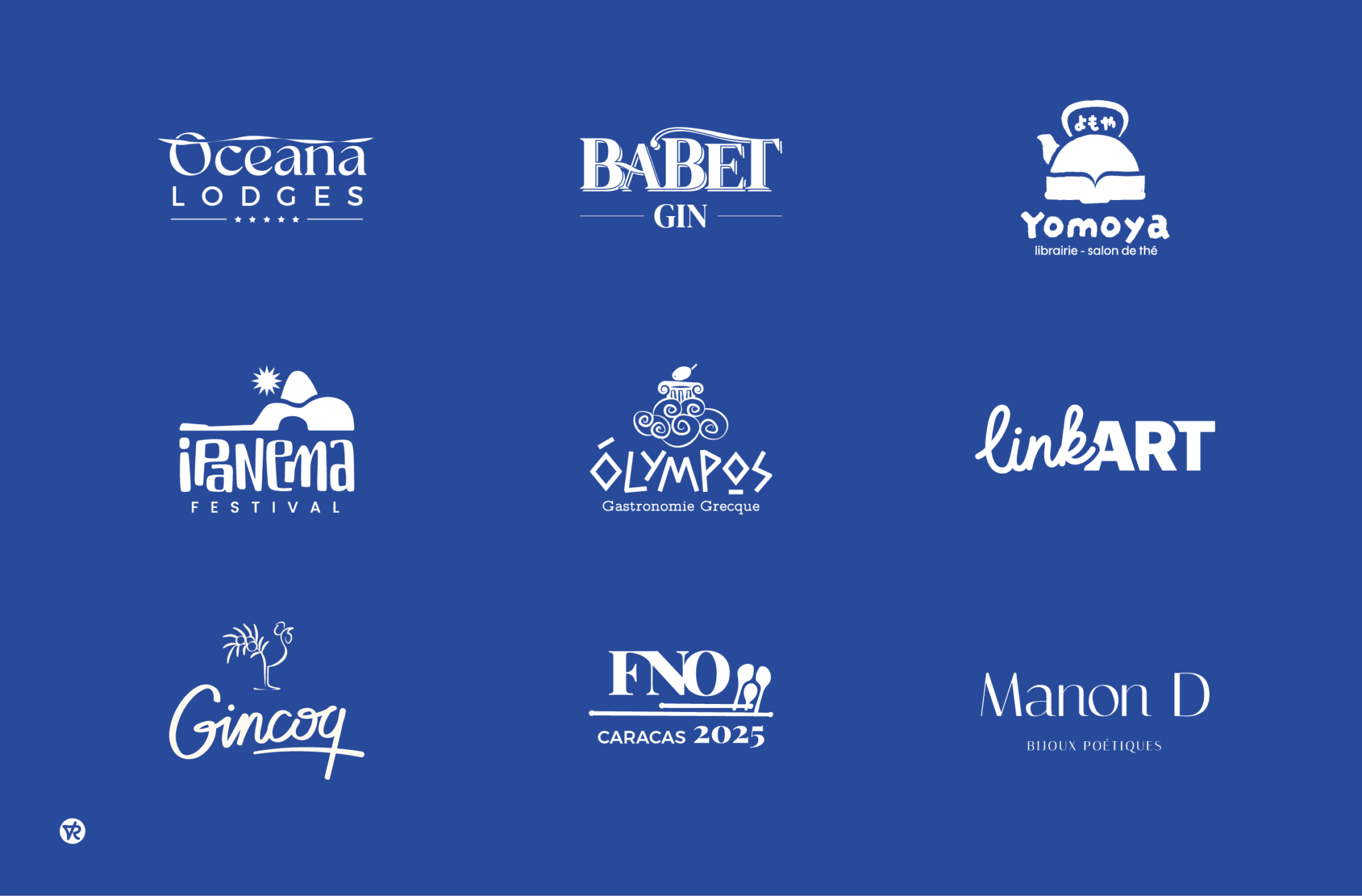 Visuel des logos du logofolio sur fond foncé