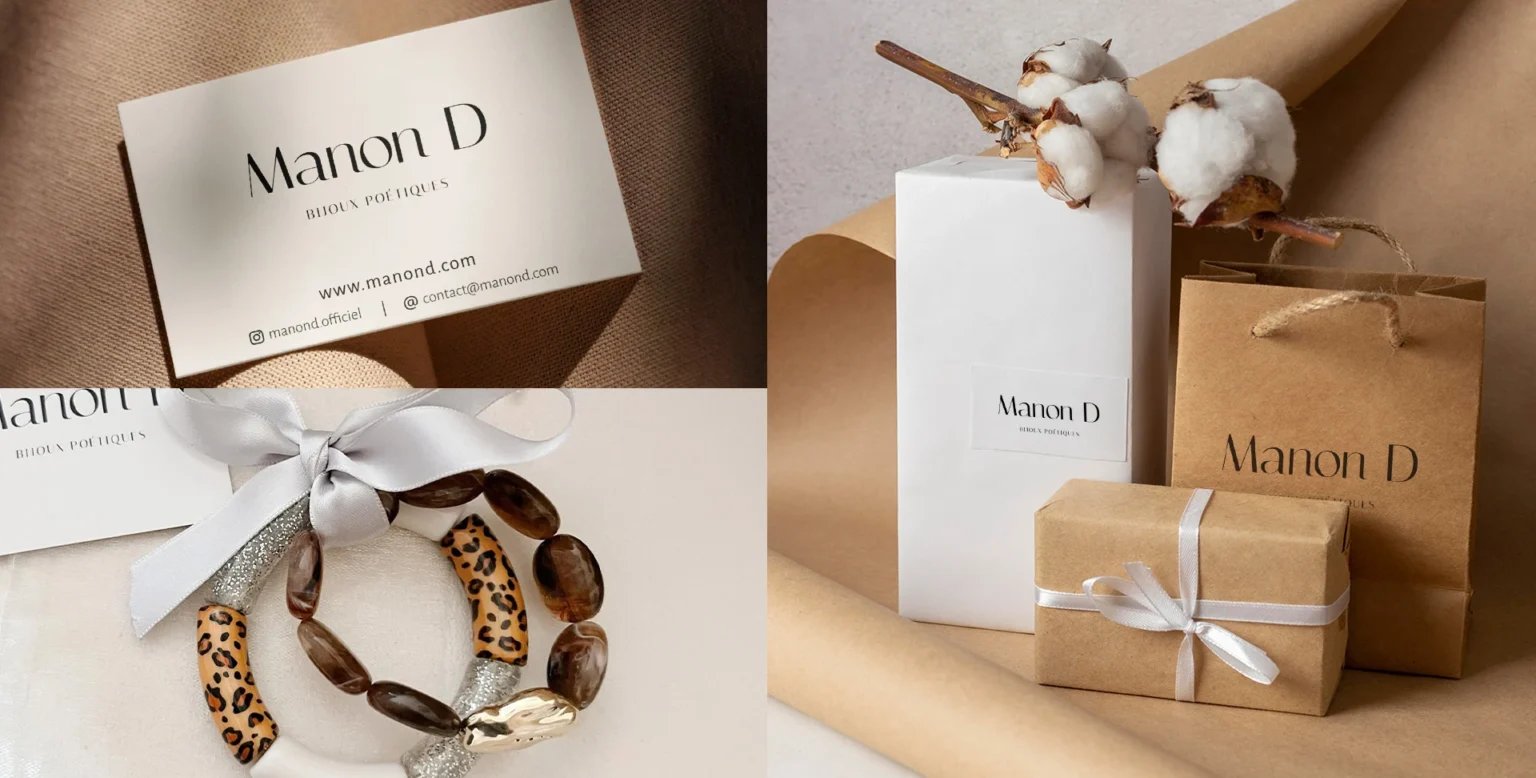 Manon D - carte de visite et packagings