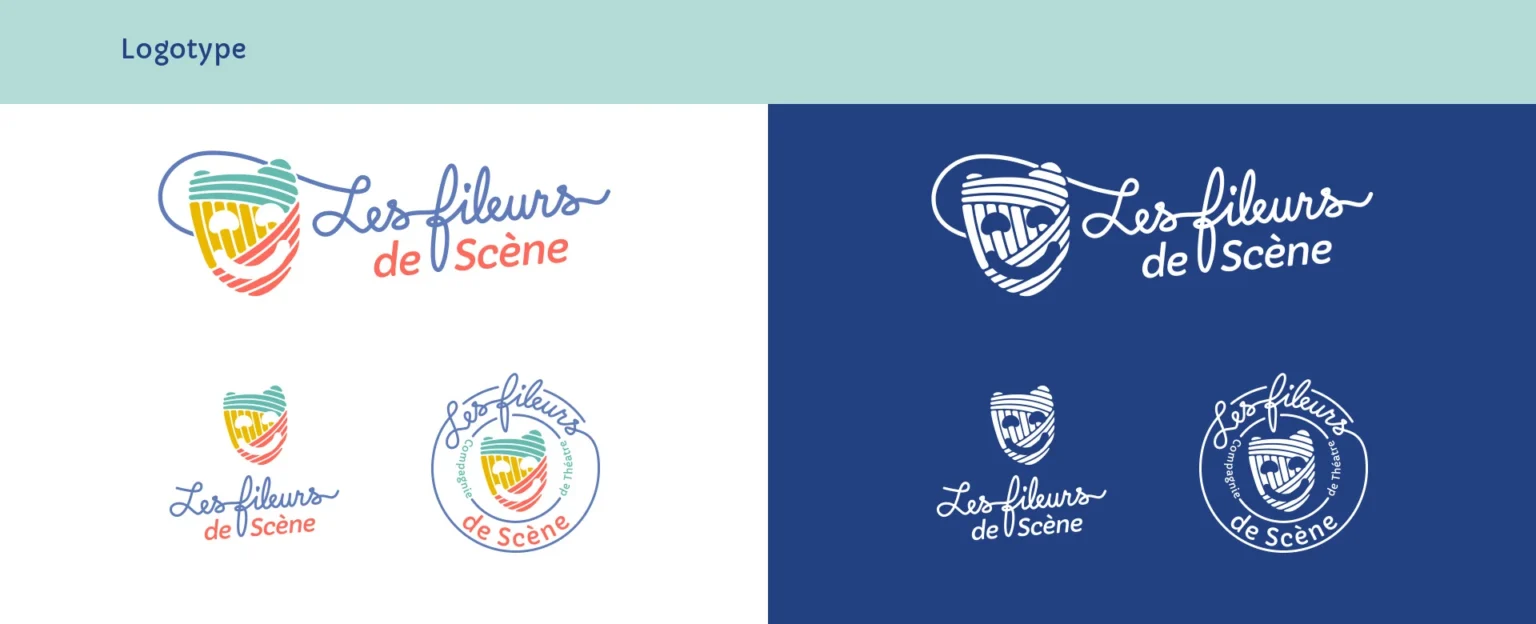 Design du Logo de la compagnie de théatre Les Fileurs de Scène